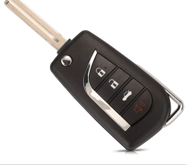 4 Складной корпус на 4 кнопки для Toyota Corolla, RAV4 до 2013 года, тип лезвия TOY48, батарейка CR2016. — изображение 1