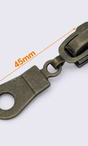 Бегунок N8 на пластиковую молнию с фиксатором цвет Антик