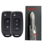 Выкидной ключ на 2 кнопки для Renault Megane3 Logan2, Kadjar, Captur, Dacia, Duster С Логотипом Renault